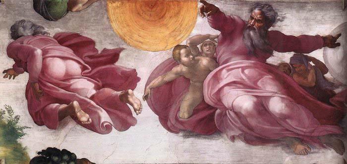 Michelangelo Buonarroti Creation of the Sun, Moon, and Plants China oil painting art